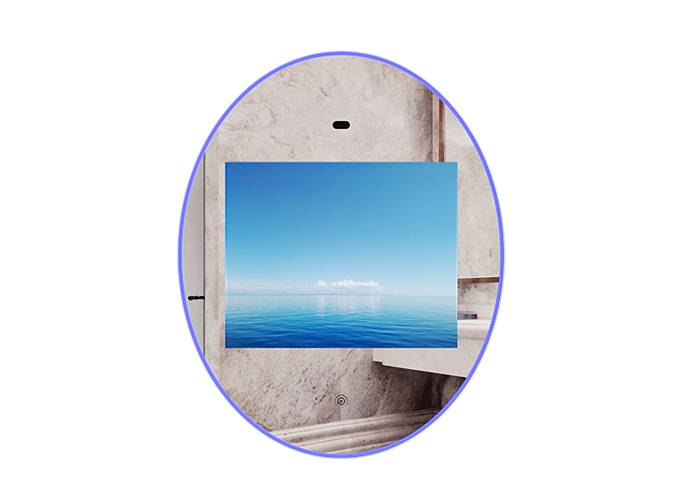 19 inch Wall Mount MR ios Android Round Digital Mirror LCD Display