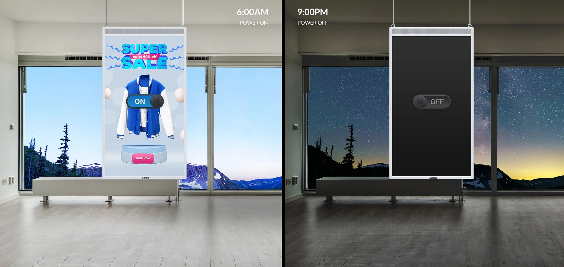 digital window display screens